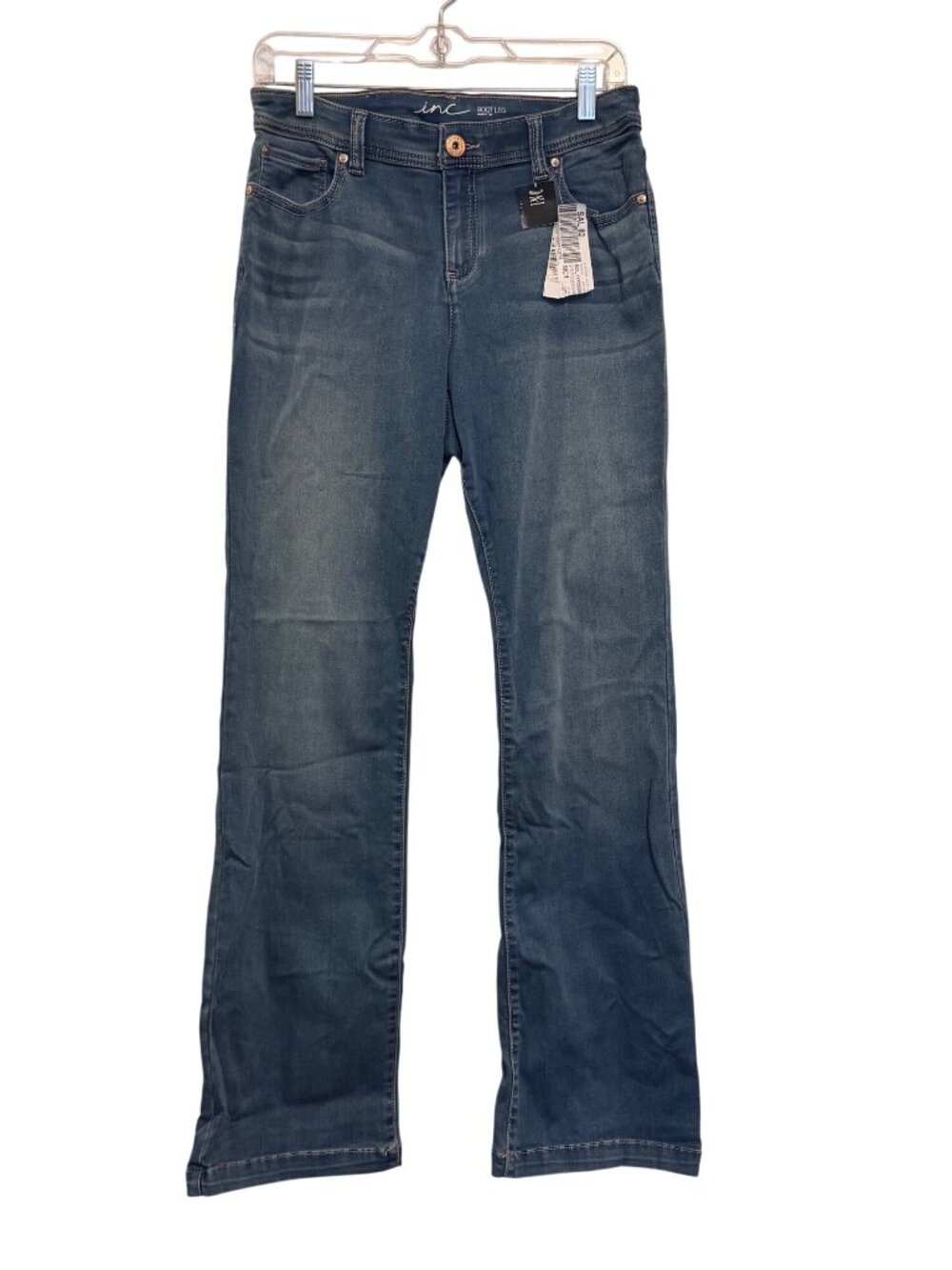 INC Womens Boot Leg Curvy Fit Jeans Size 8 Blue Denim